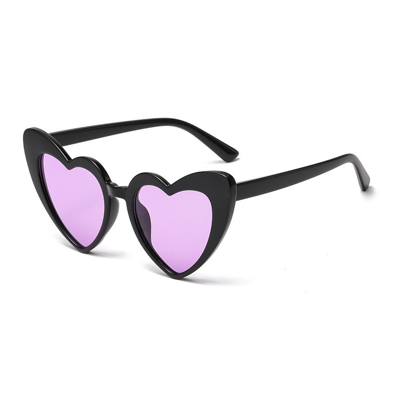Wholesale Cute Peach Heart Multi Color PC Sunglasses